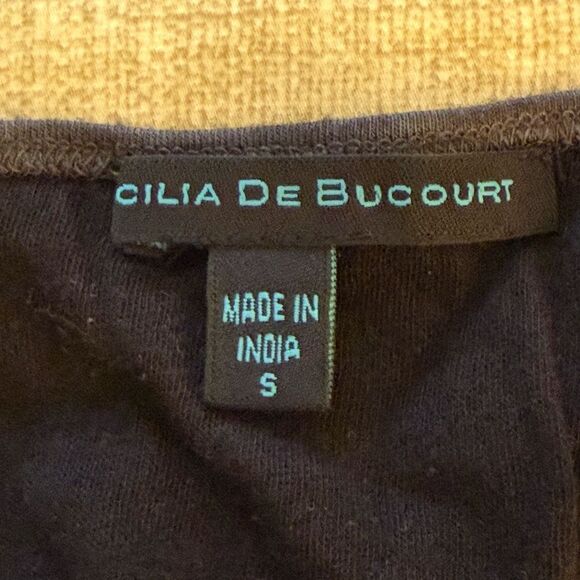 Cecilia De Buccourt Distressed Racer Back Grey Tie Dye Tank Top. Cotton. - Picture 7 of 7